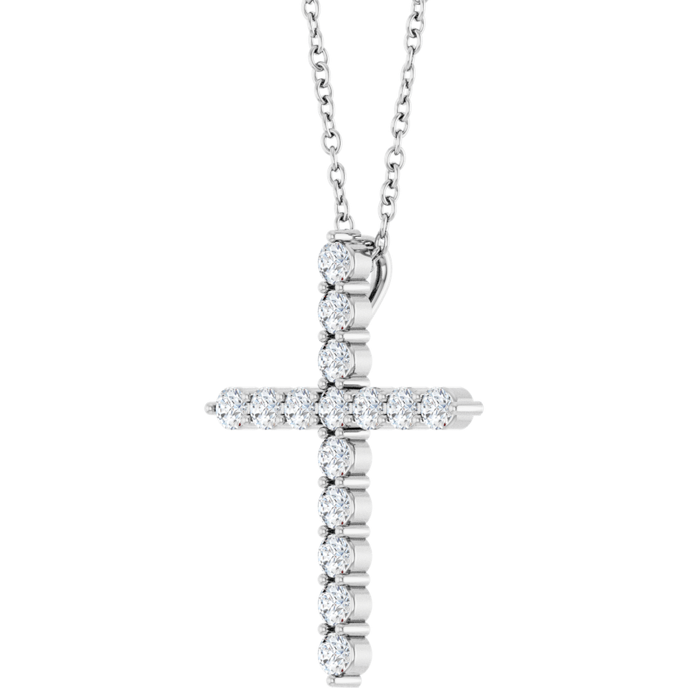 Rhodes Diamond Cross Necklace