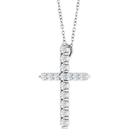 Rhodes Diamond Cross Necklace
