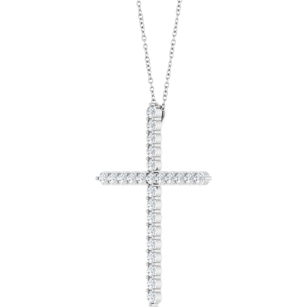 Rhodes Diamond Cross Necklace
