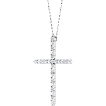 Rhodes Diamond Cross Necklace