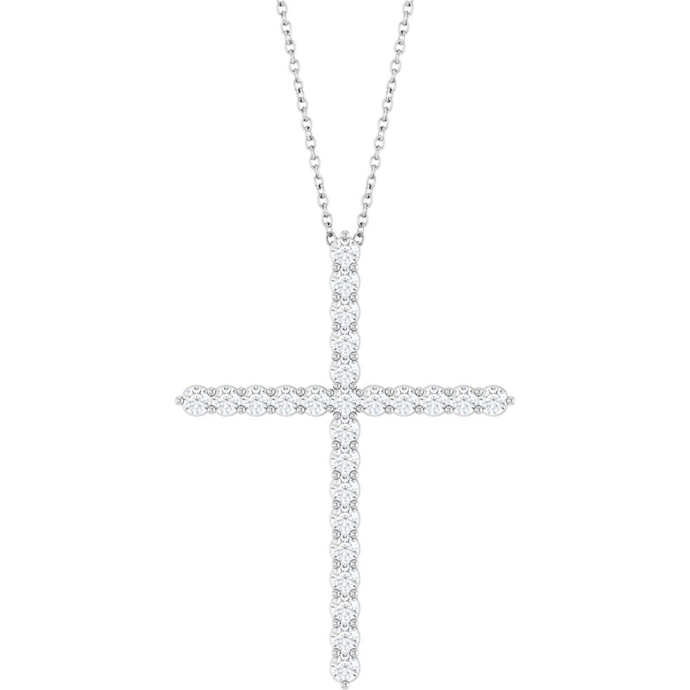 Rhodes Diamond Cross Necklace
