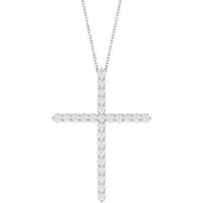 Rhodes Diamond Cross Necklace