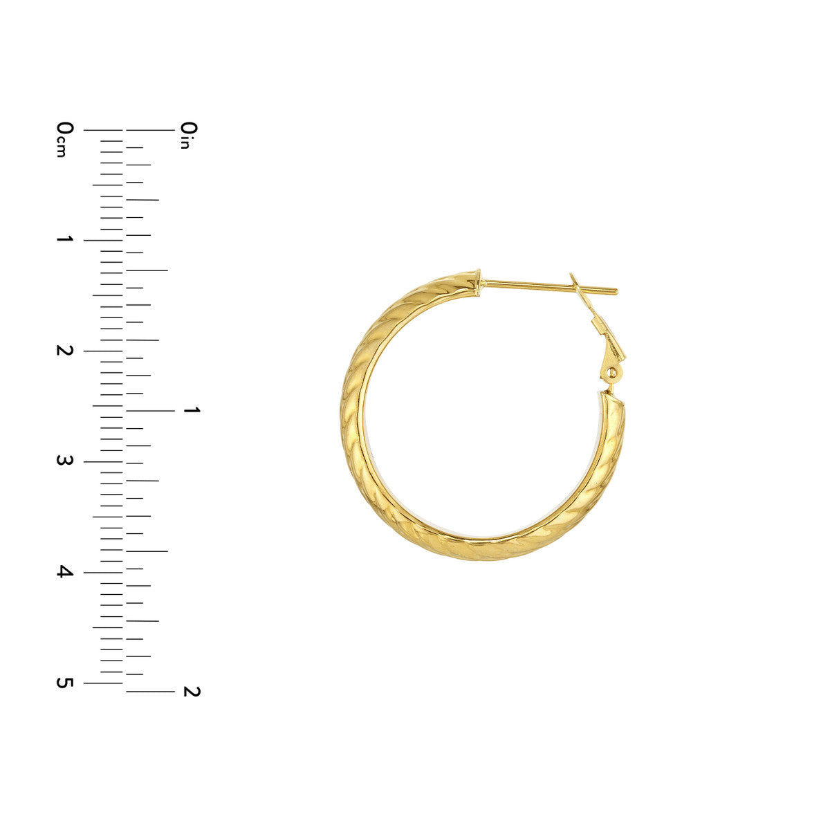 Cable Gold Hoops