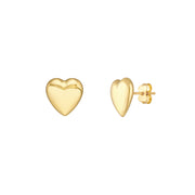 Puffy Heart Stud Earrings