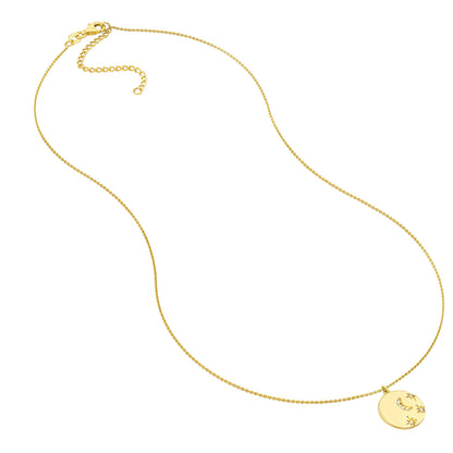 Wish I May Diamond Medallion Necklace