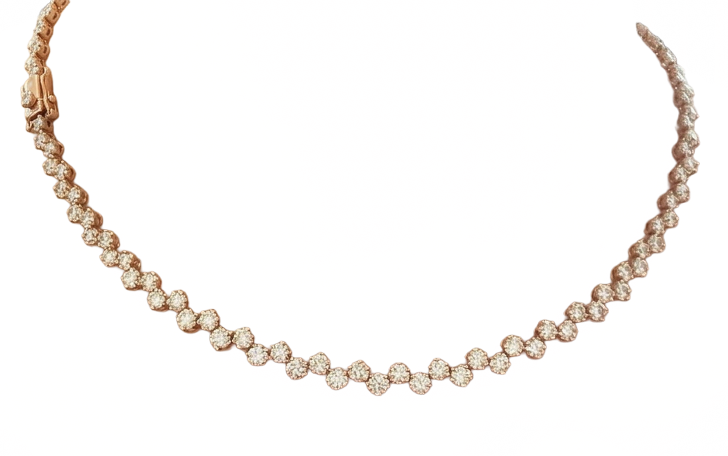 Bouncing rounds tennis necklace