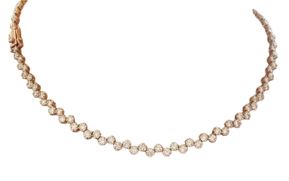 Bouncing rounds tennis necklace