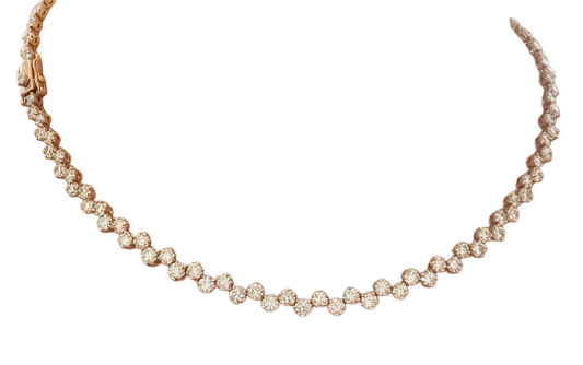 Bouncing rounds tennis necklace