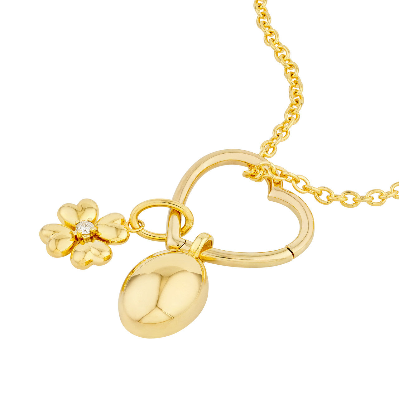 Diamond Clover Charm