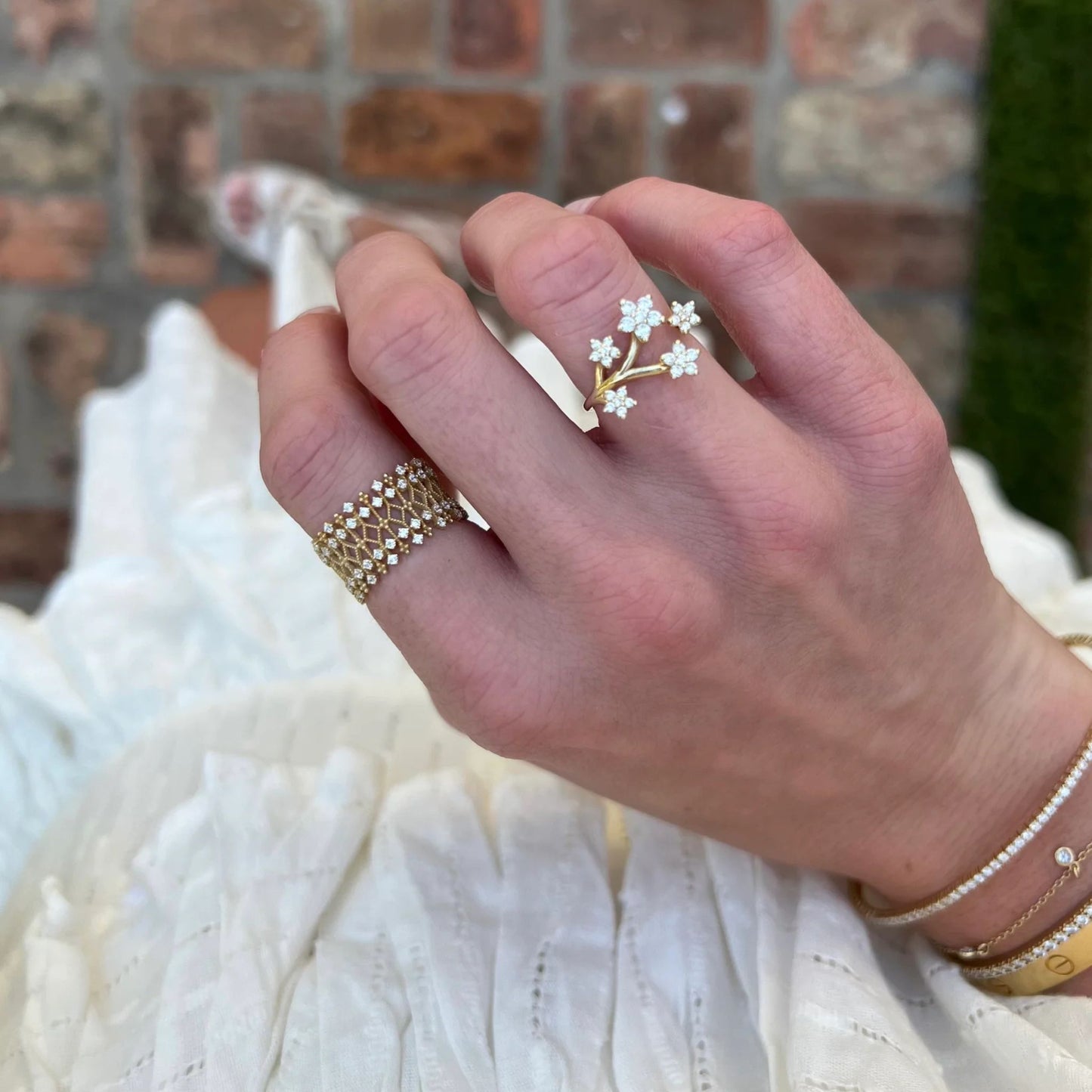 Diamond Posy Ring