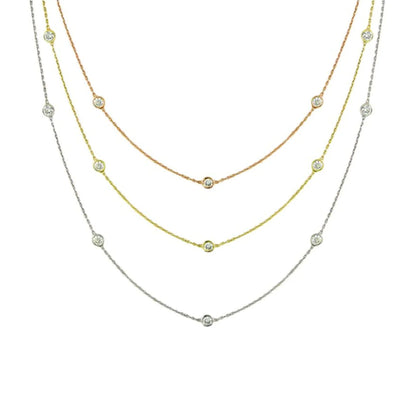 diamond station necklace