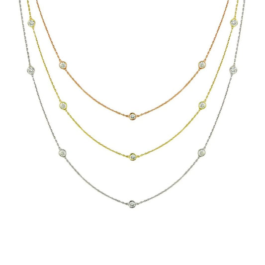 diamond station necklace