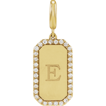 Diamond Dog Tag Pendant