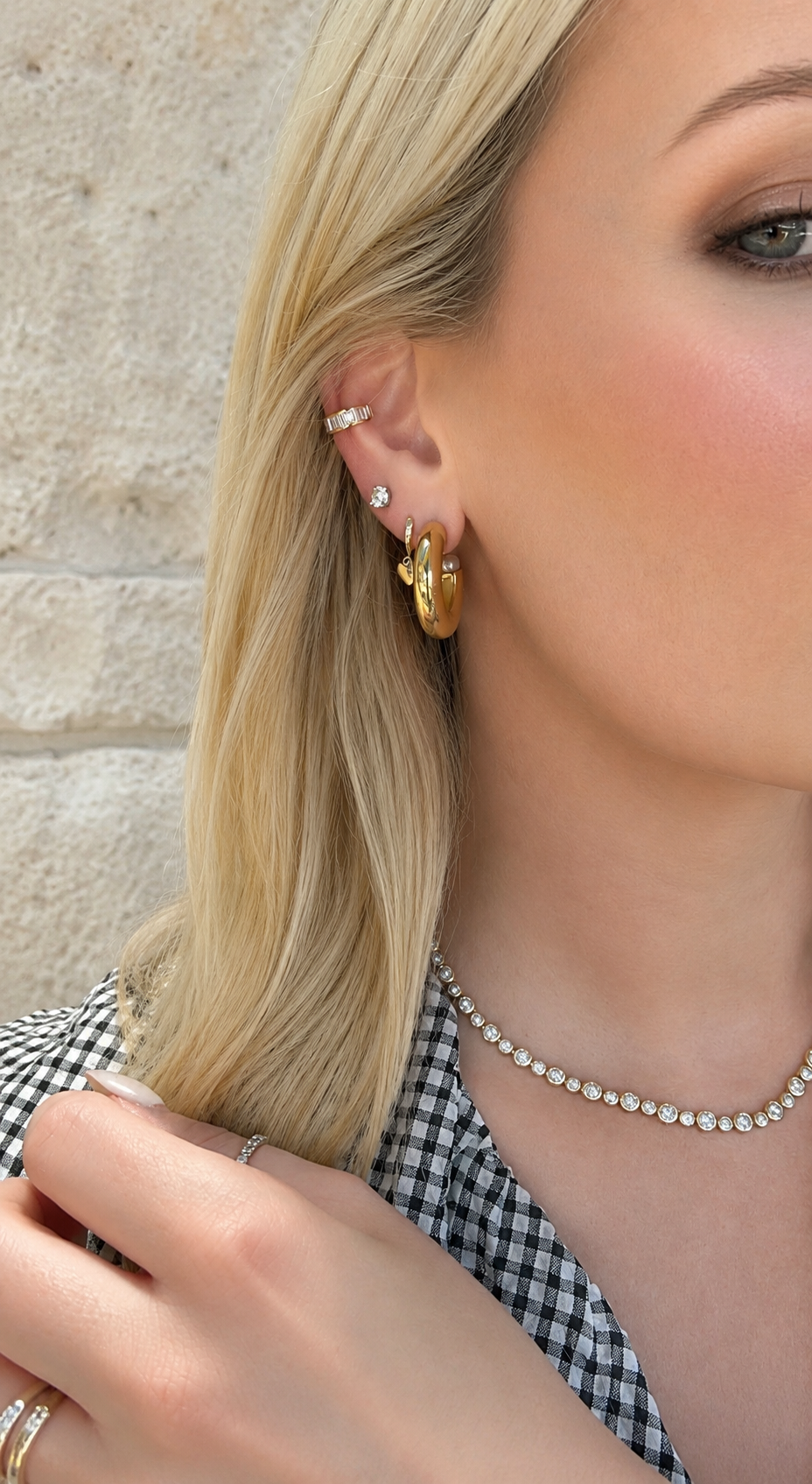 June Baguette Lab Diamond Ear Cuff