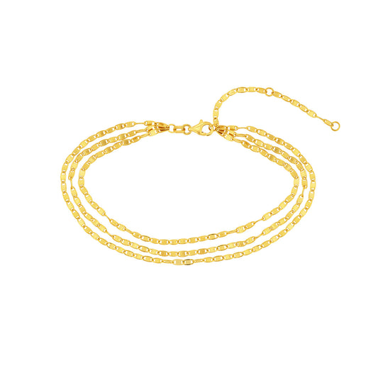 Triple Mariner Twist Anklet