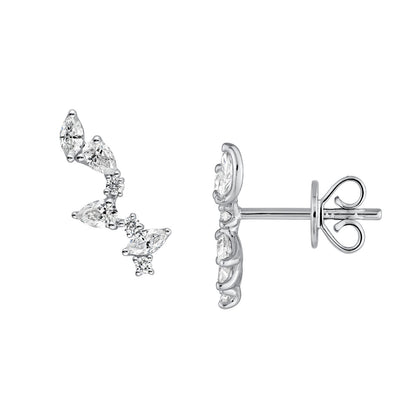 Marquise Climber Diamond Studs