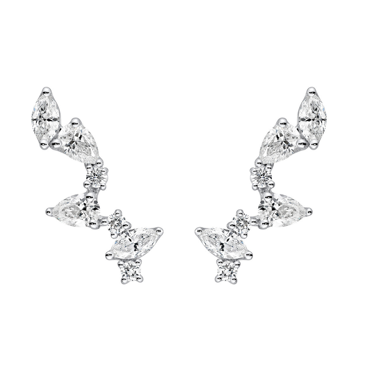 Marquise Climber Diamond Studs