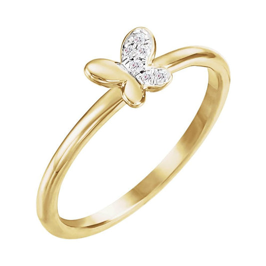 Mini Diamond Butterfly Ring