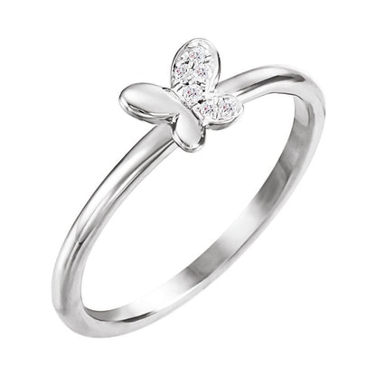 Mini Diamond Butterfly Ring