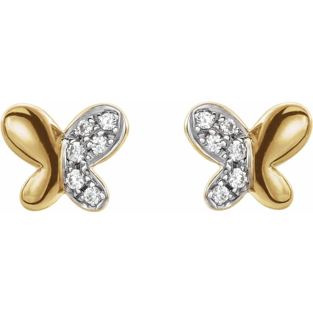Mini diamond butterfly Studs