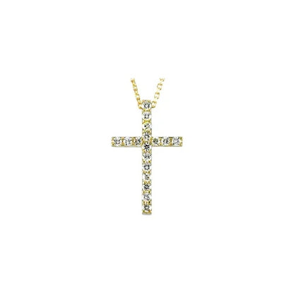 petite diamond cross necklace