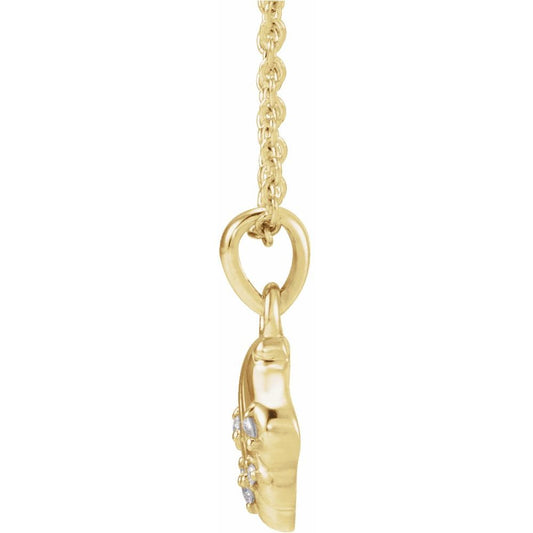 Diamond Youth Seashell Pendant Necklace