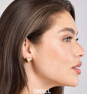 Puffy Heart Stud Earrings