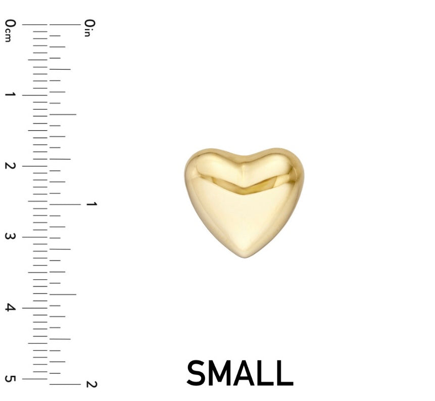 Puffy Heart Stud Earrings