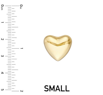 Puffy Heart Stud Earrings