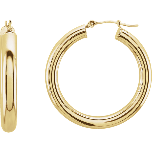 TUBE HOOP EARRINGS