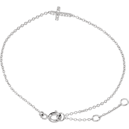 Youth Diamond Cross Bracelet