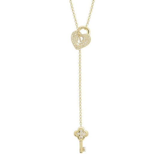 Locked Heart Diamond Lariat