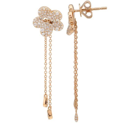 PETUNIA DROP DIAMOND EARRINGS