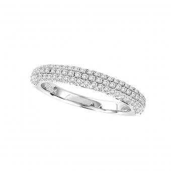 TRIPLE ROW DIAMOND PAVE BAND