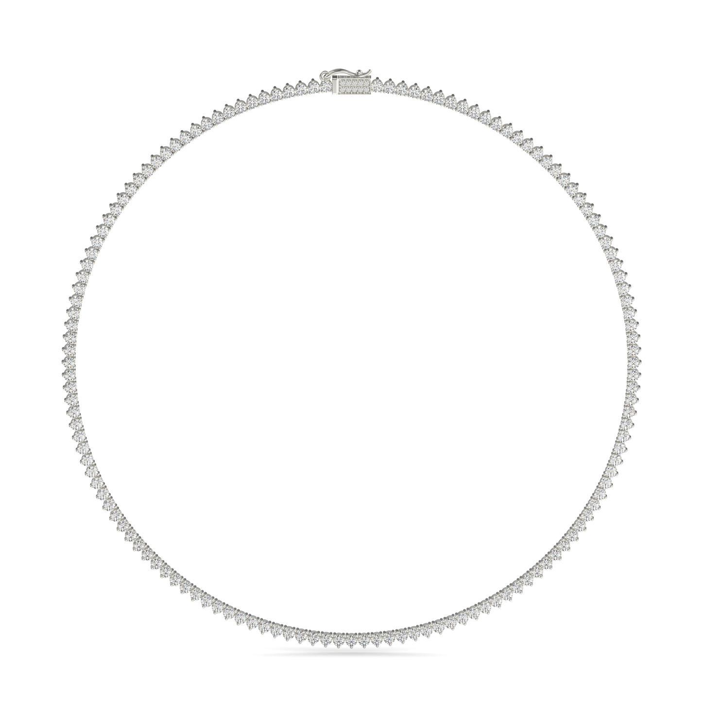 Tri point tennis necklace