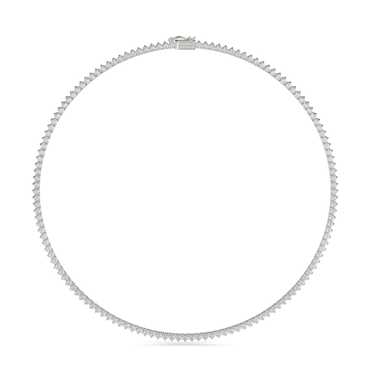 Tri point tennis necklace