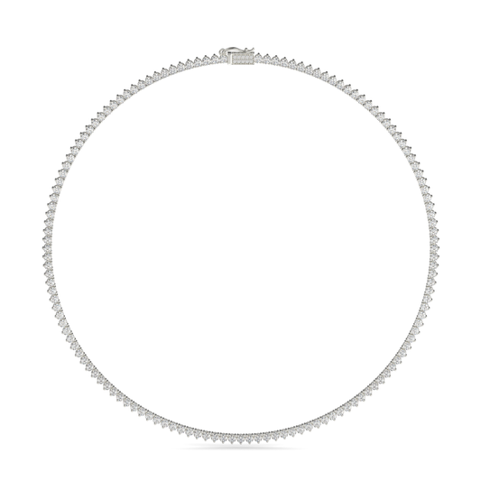 Tri point tennis necklace