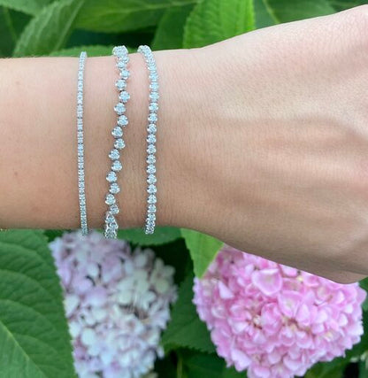Linear Diamond Tennis Bracelet