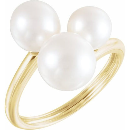 TRI PEARL STATEMENT RING