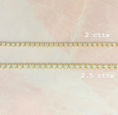 Adjustable diamond tennis choker