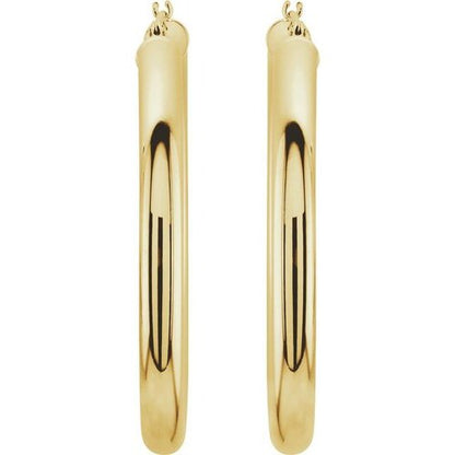 TUBE HOOP EARRINGS
