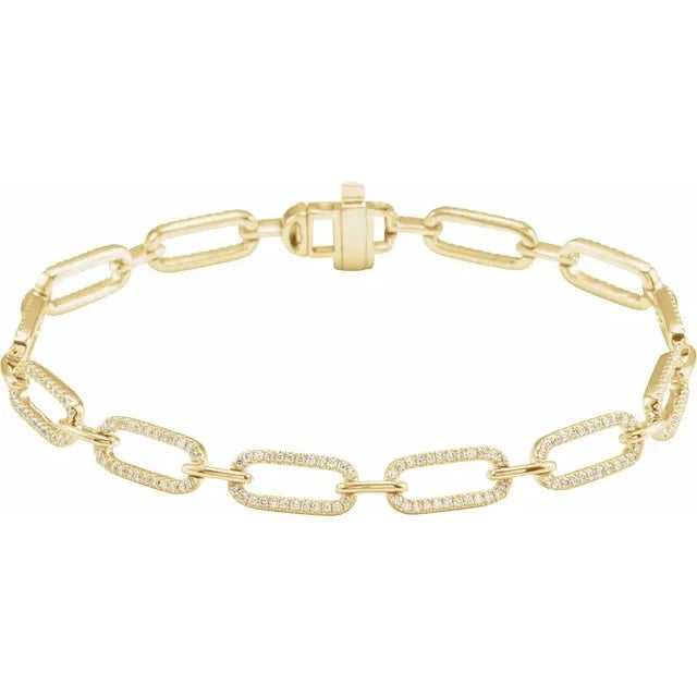 Locked Link Diamond Bracelet