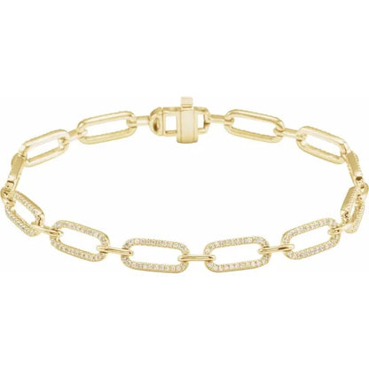 Locked Link Diamond Bracelet