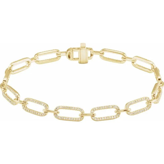 Locked Link Diamond Bracelet