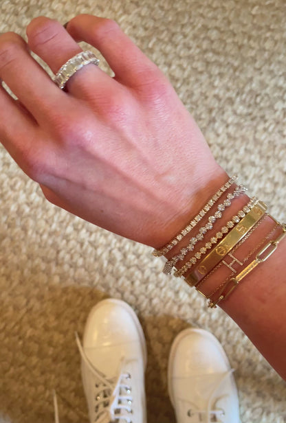 Linear Diamond Tennis Bracelet