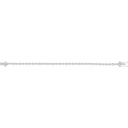 Round Baguette Diamond Tennis Bracelet