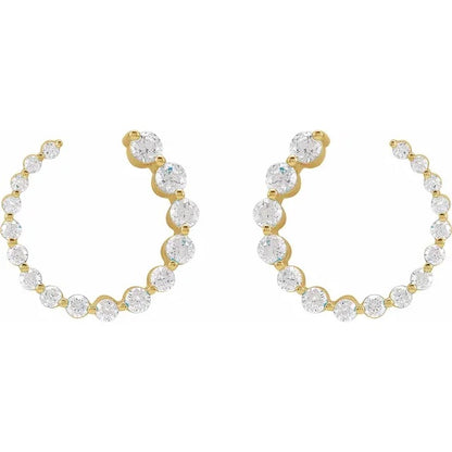 Cascading Round Diamond Earrings