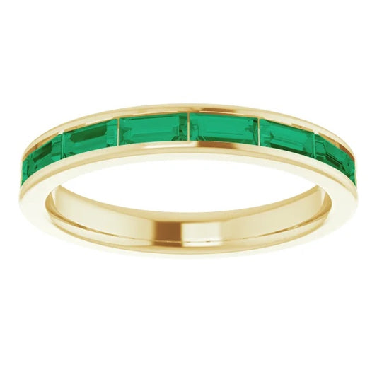 Channel Set Gemstone Band
