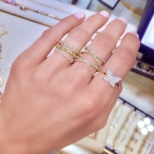 SOLITAIRE BUTTERFLY RING