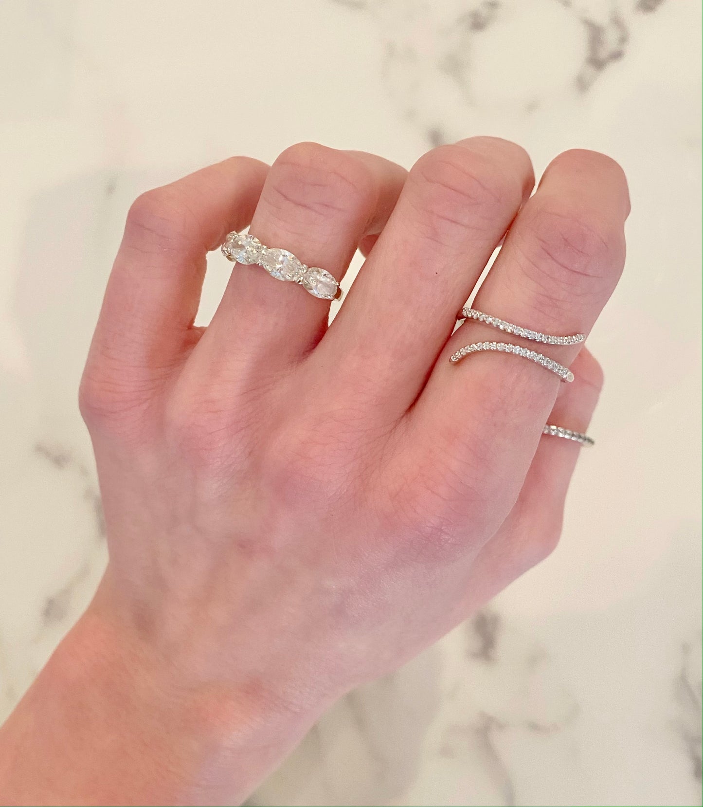 DIAMOND BYPASS RING